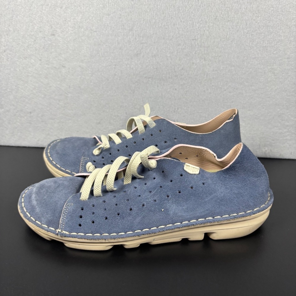 On Foot Running Walking Shoe Slip On Jean Blue Suede Women's Size 7.5/38 Sneaker